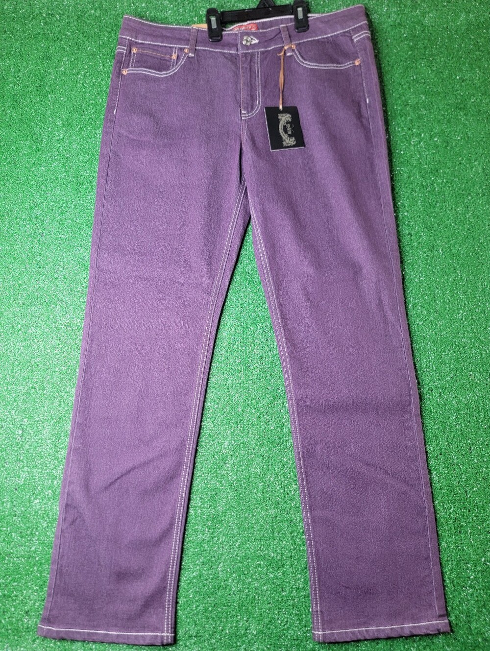 Vintage Y2K Members Property Men's Purple Denim Jeans Size (19) 37x31 New w/Tags